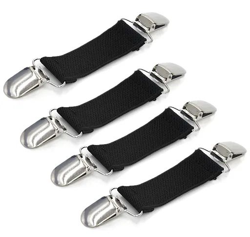 4 Pieces Removable Flower Jean Button Pins, No-Sew Adjustable Waist Tighteners for Loose Jeans and Pants, Black, 13 x 2.5 cm