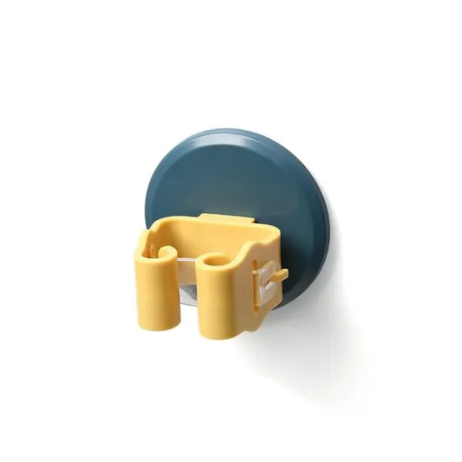 Traceless Hook Broom Holder, Broom Clamp Strong Traceless Hole-Free Mop Clamp, Toilet Wall Hanger (Yellow-3pcs)