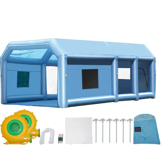 Inflatable Paint Booth 27.9x15.7x10.8ft Inflatable Spray Booth 950W+750W