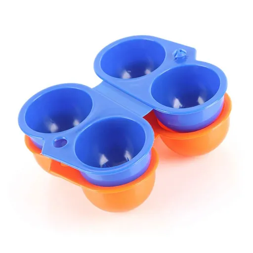 Camping Egg Holder 2 Pcs Shockproof Egg Carrier Portable 2 Slots Eggs Holder Folding Eggs Box Egg Keeper Storage Tray