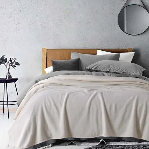 Laconia 400GSM Premium Australian Pure Wool Blanket Natural Double