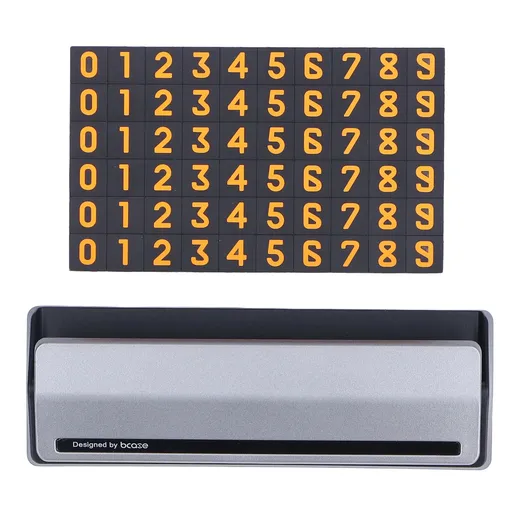 Car Temporary Parking Sign Stable Structure Environmentally Friendly Small Compact Exquisite Number PlateSilver