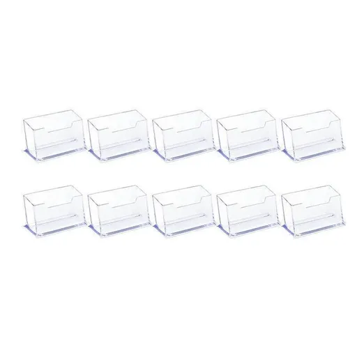 10 X Clear PMMA Business Card Holders for Desktop Display - 10PCS
