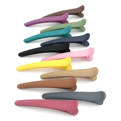 12 PCS Hair Clips for Styling, Non-Slip Hair Styling Clips Colorful Plastic Duckbill Alligator Hair Barrettes Pins-Color Random