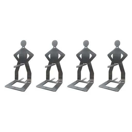 4PCS Funny BBQ Sausage Stand Holder - Portable Stainless Steel Roaster Rack