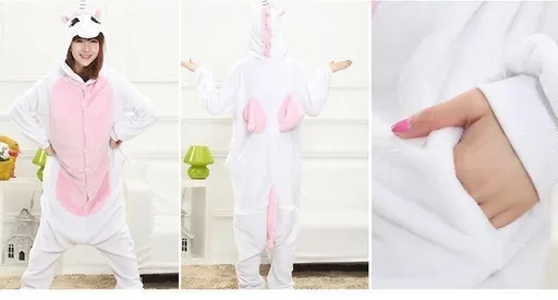 Hod Health & Home Animal Kigurumi Jumpers - S - Pink Unicorn