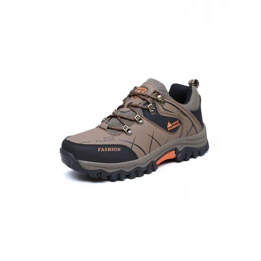 QIFENG Men Hiking Shoes Outdoor Trekking Sneakers Khaki 43