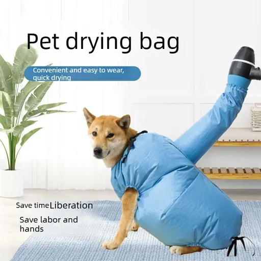 Pet Drying Bag for Cats and Dogs, Universal Blow-Dry Bag for Post-Bath Grooming, Size S (2.5–5 kg)