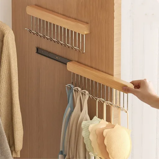 Pull Out Closet Valet Rod, Retractable Slide Out Closet Hanging Rod, Valet Clothing Hanger Rods Perfect For Suits, Dresses & Freshly Pressed Clothes