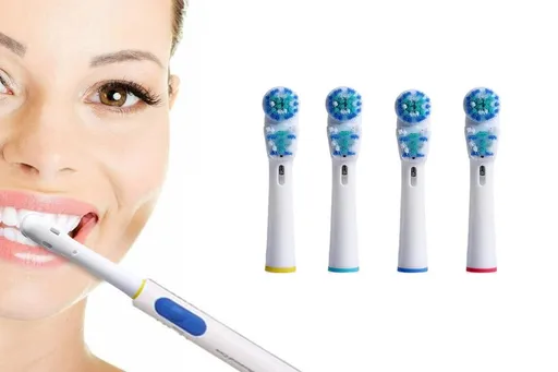 4 Piece Best Double Clean Replacement Brush Heads Compatible With Oral-B