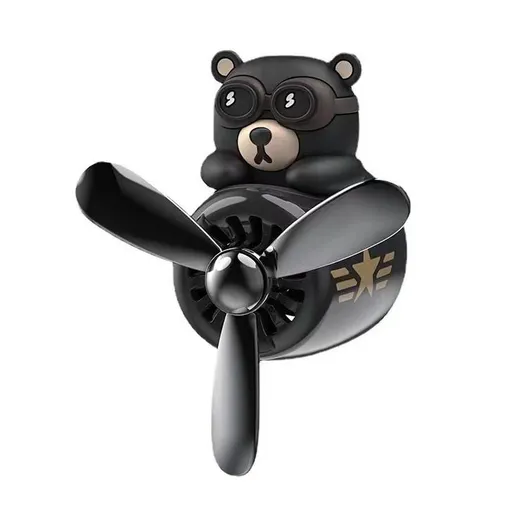 Black Bear in Car Air Automotive Air Outlet Creative Car Perfume Fragrance a nice decoration for your car（6.2*6*5.3 cm）