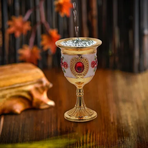 goblet Small Wine Cup White Vintage Glassware Bar Use Adults 1Pack