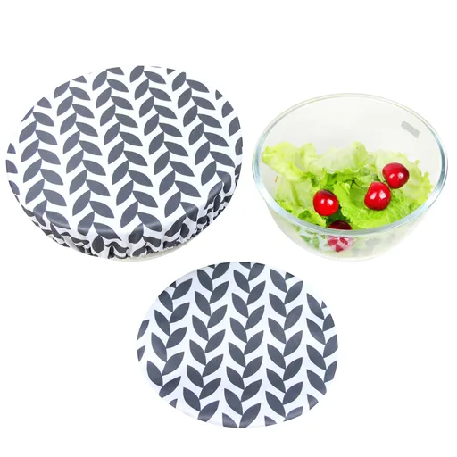 Fabric Bowl Covers Stripes | Set of 3 - Small, Medium, Large | Cotton Cloth with Elastic Edging | Eco friendly, Washable