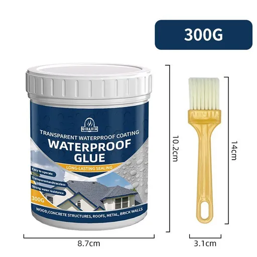 transparent waterproof coating, clear sealant, waterproof sealant Australia, RV waterproofing, roof waterproofing, wall waterproofing, window waterproofing, gutter waterproofing, pipe waterproofing, outdoor sealant, DIY waterproofing - Clear - Size 3