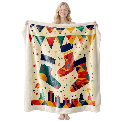 Vivid Festive Flannel Blanket, Snuggly Indoor Rest Throw, Desirable Present For Christmas & Halloween Gifting Needs, Style FLR‑188, Size S, 100x130cm