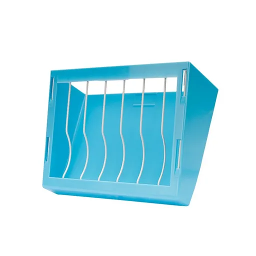 Rabbit Hay Feeder Rack Food Feeding Manger Bunny Grass Holder Small Animals Less Wasted Food Dispenser for Rabbits Guinea Pig Chinchilla Hamster (Blue)