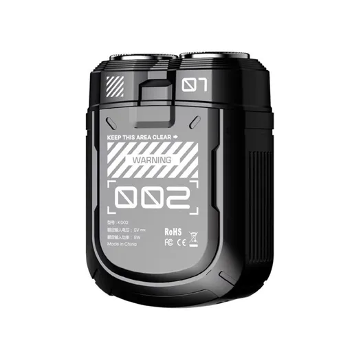 K002 Mini Electric Shaver - 3D Floating Head, IPX7 Waterproof, Type-C Charging, 70 Min Runtime Product Description(Black)