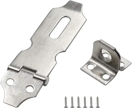 Biaungdo 2" Padlock Hasp Latch Lock Door Clasp Gate Lock Stainless Steel Silver 12 Pack