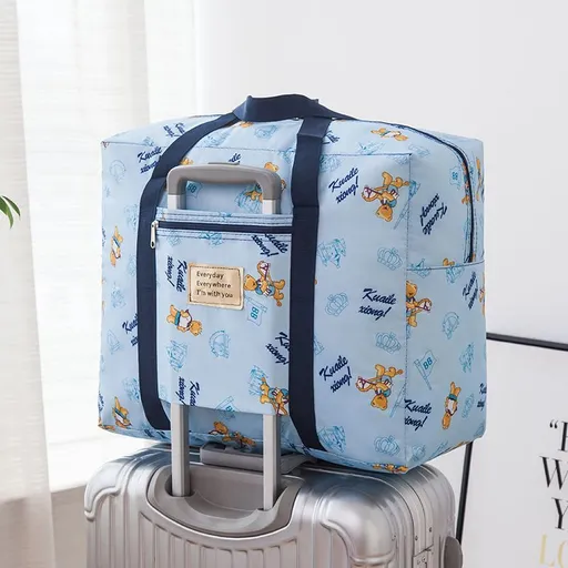 Travel Storage Bag Oxford Cube Waterproof Little Blue Bear Large 48X38X24cm