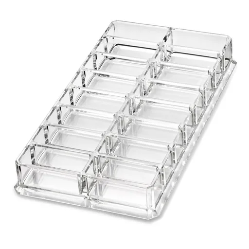 Acrylic Eyeshadow Makeup Organizer 16 Space Cosmetic Storage Container Clean Makeup Organizing Tray For Bronzer