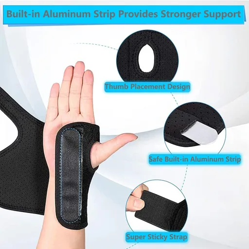 Carpal Tunnel Wrist Splint Support, Wrist Brace for Joint Pain Relief, Arthritis,Repetitive Strain Injury (One Size, Right)