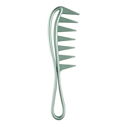 Men's Vintage Pompadour Wide-Tooth Comb, Slick-Back Styling Hair Comb, Plastic Hairdressing Comb—Green