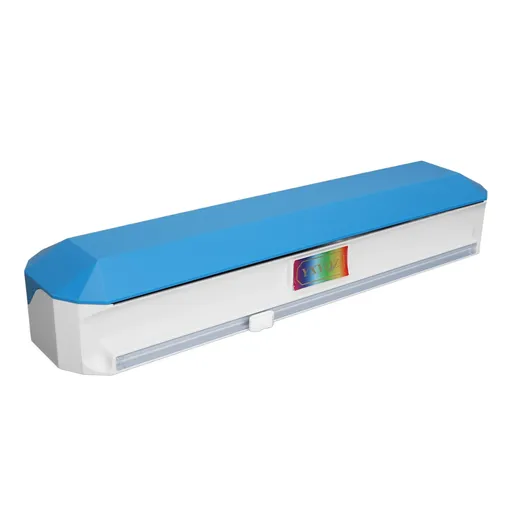 Plastic Wrap Dispenser with Slide Cutter Smooth Cutting Adjustable Reusable Cling Film Dispenser for Tin Foil L 38x9.8cm