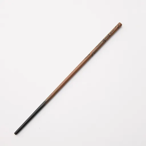 Neat Polished Wizard Wand, Integrated Metal Support, Themed Costume Accessory, Style 21, Red Gold Stamping Ribbon Gift Box