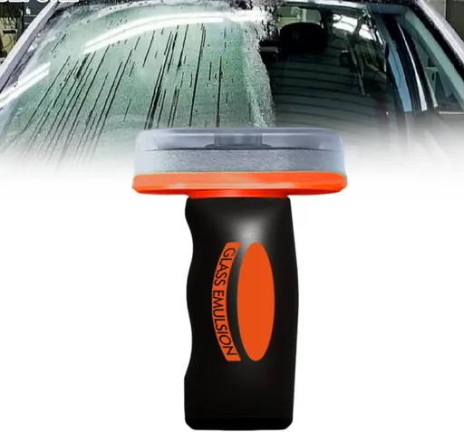 Automotive Handheld Oil Film Cream, Auto Glass Side Window Oil Film Removal Cleaner & Windshield Oil Film Remover, Removes Oil Film and Smudges to Improve Windshield Clarity