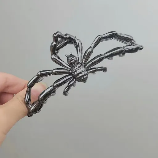 Shark Hair Claw Alloy Decorative Clip Gothic Style Retro Black for Halloween and Christmas