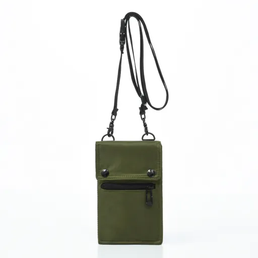 Green Men's & Women's Nylon Crossbody Phone Bag - Multi-purpose Splash-proof Shoulder Pouch for Travel & Daily Use