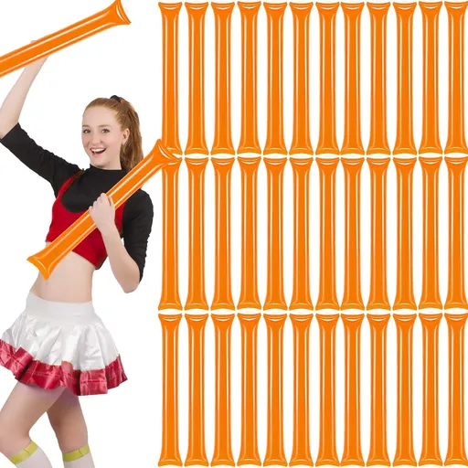 50 PCS Thunder Sticks Thicken Plastic Cheersticks Inflatable Thunder Sticks Sporting Events Team Spirit Cheersticks Sporting Cheers Basketball Football Dance Party
