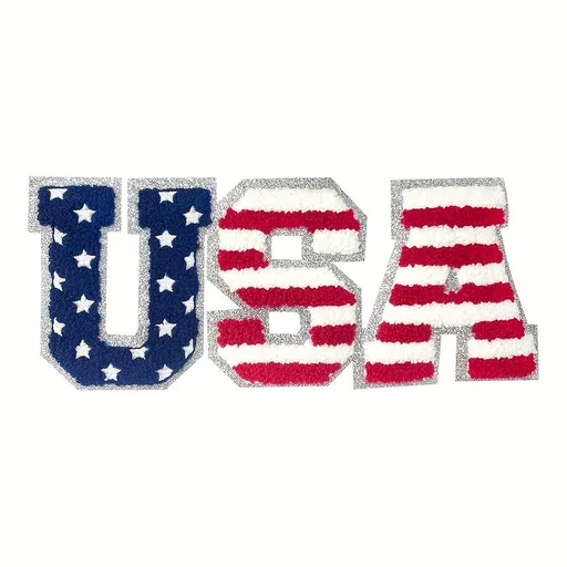 1pc Flag Version Iron-On Embroidered Patch, for DIY Shirts, Coats, and Jackets, 1pc
