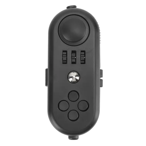 Fidget Toy Reduce Stress Relax Mood Portable Anxiety Sensory EDC Toy Sensory Fidgets Controller Pad 3 All Black