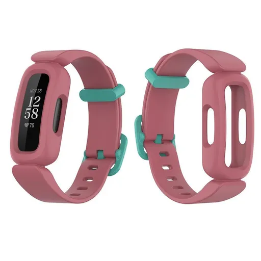 2Pcs For Fitbit Ace 3 Replacement Wristband Silicone Watch Straps Pink
