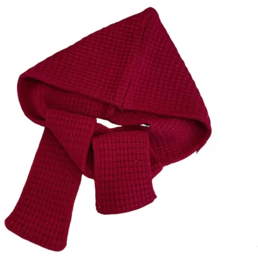 Women's Winter Knitted Hat Beanie Balaclava Hooded Cap Scarf Hat Soft Knit Skull Cap Hood Scarf Neck Warmer Beanies（Red）