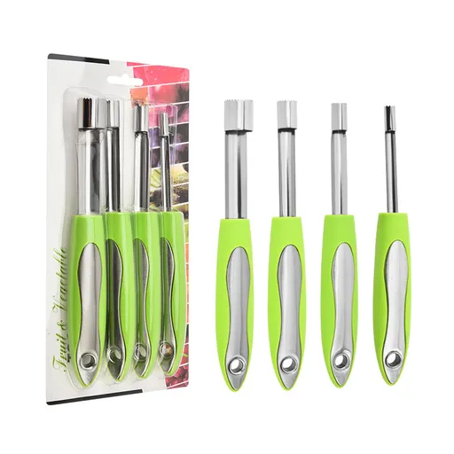 Stainless Steel Apple Corer and Fruit Cutter Tool, Manual Apple Slicer and Seed Remover