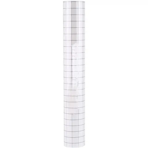 Clear Vinyl Transfer Tape Roll 12" by 5 FEET with Grid Perfect Alignment for Stickers, Decals, Signs and Crafts by