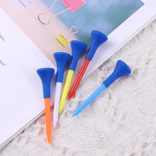 Short Golf Tees Assorted Colors 5Pcs 2.7x0.7x0.7in