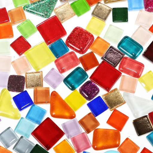 DIY Craft Mosaic Tiles Tile Mosaic Patch DIY Square Shape Mosaic Gems Glass Marbles DIY Mosaic Patches Mosaic Supplies