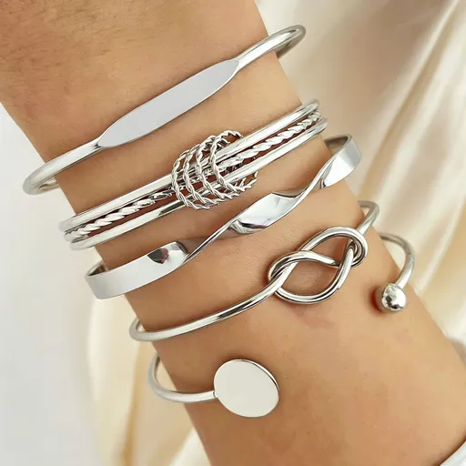 Vintage Layered Irregular Bangle Set Women Fashion Bracelet Set Hand Jewelry wtsz025 Nice Christmas Present