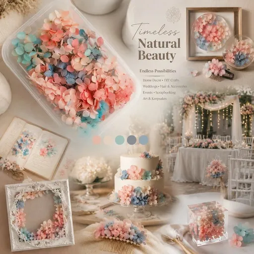 Gradient Preserved Hydrangea DIY Craft Dried Flower Material Dreamy Tone 5g Box