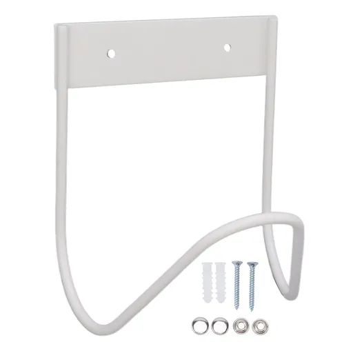 Garden Hose Holder 304 Stainless Steel Wall Mount Heave Duty Water Hose Hook Hanger for Outside Yard White