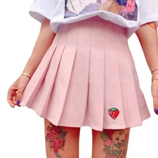 Hod Health & Home Strawberry Tennis Skirt - Pink - Xxl