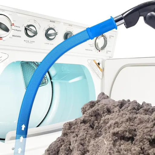 Dryer Vent Brush with Universal Vacuum Adapter Blue