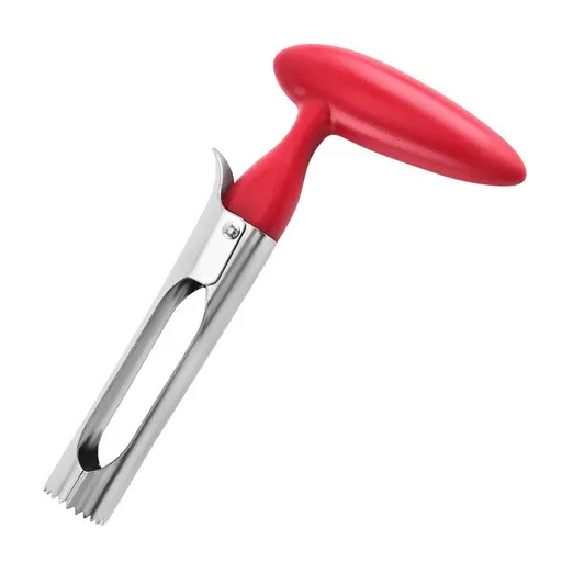 Red Set of 2 Stainless Steel Apple Corers – Heavy-Duty Fruit Core Remover Tool with Comfort Grip, Easy to Use & Clean, for Apples, Pears, and Similar Fruits