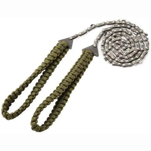 Pocket Chainsaw with Handle Long Chain Hand Saw Fast Wood & Tree Cutting Emergency Survival Gear Best for Camping Backpacking