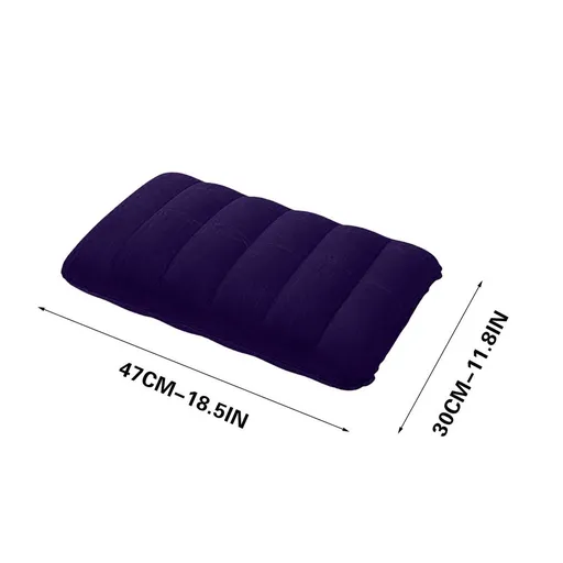 Inflatable Nap Pillow Portable Comfort Travel Camping Adjustable Supportive Soft Fabric Relaxation Accessory for Office Outdoor and Home Use
