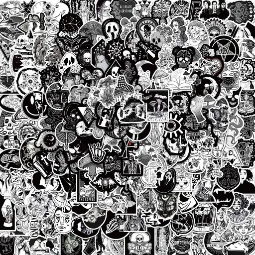 200 PCS Skull Gangster Waterproof Water Bottle Stickers for Adults Teens, Lion Tiger Vinyl Laptop Decals, Bicycle, Tumbler, Car