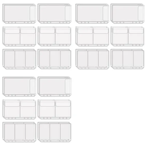 36 Pcs A6 Binder Pockets Cash Envelopes Clear Folder Organizer Photocard Sleeve Sheets for Credit Business Card Money